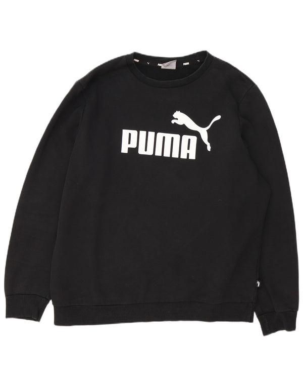 Męska bluza z grafiką Puma, duża, czarna, bawełniana