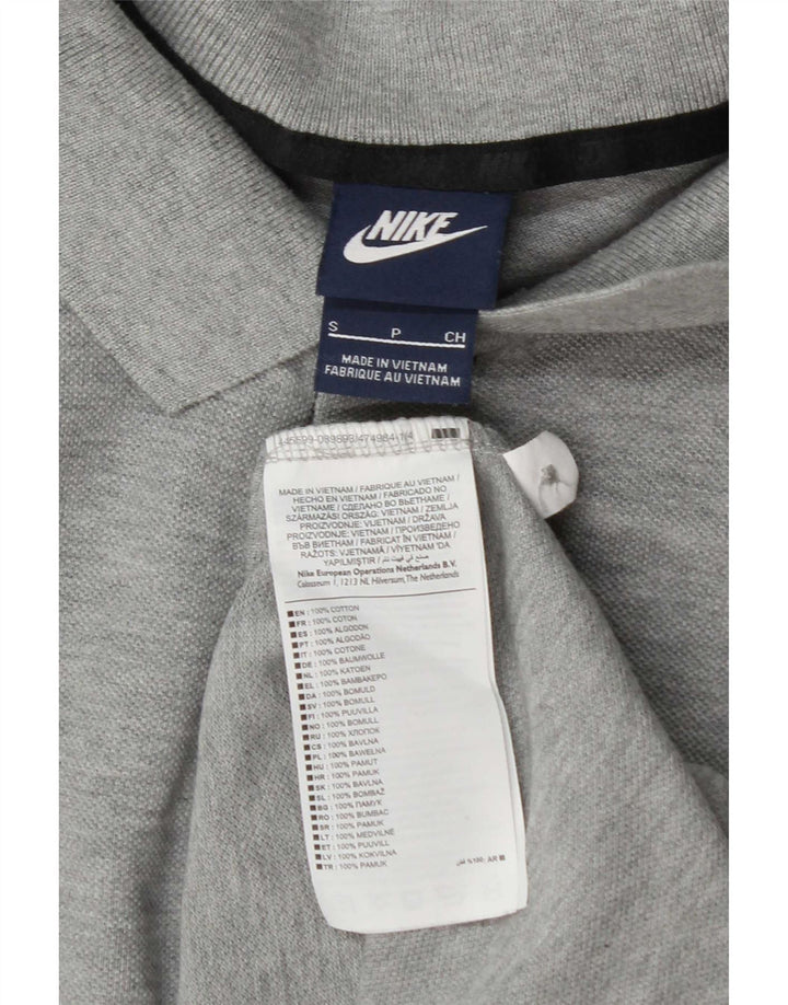 Męska koszulka polo Nike, mała, szara, bawełniana