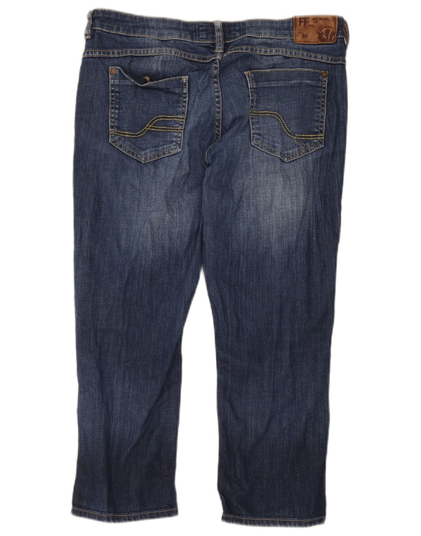 Damskie jeansy przycięte Fat Face UK 12 Medium W34 L23 Niebieskie bawełniane
