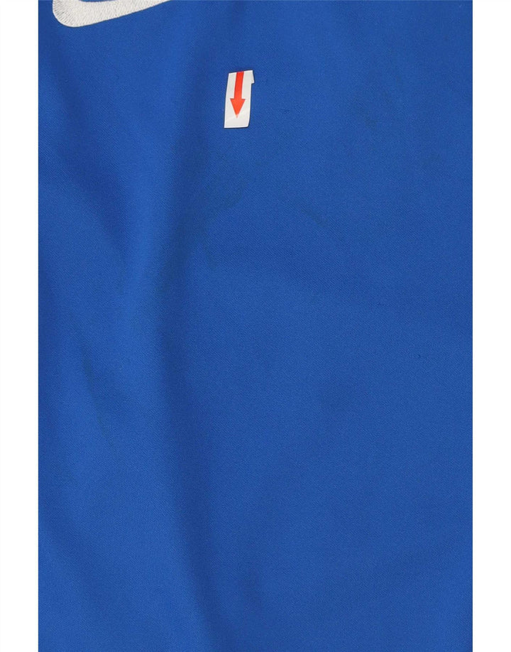 Męska koszulka Nike Dri Fit z długim rękawem, mała, niebieska, poliestrowa