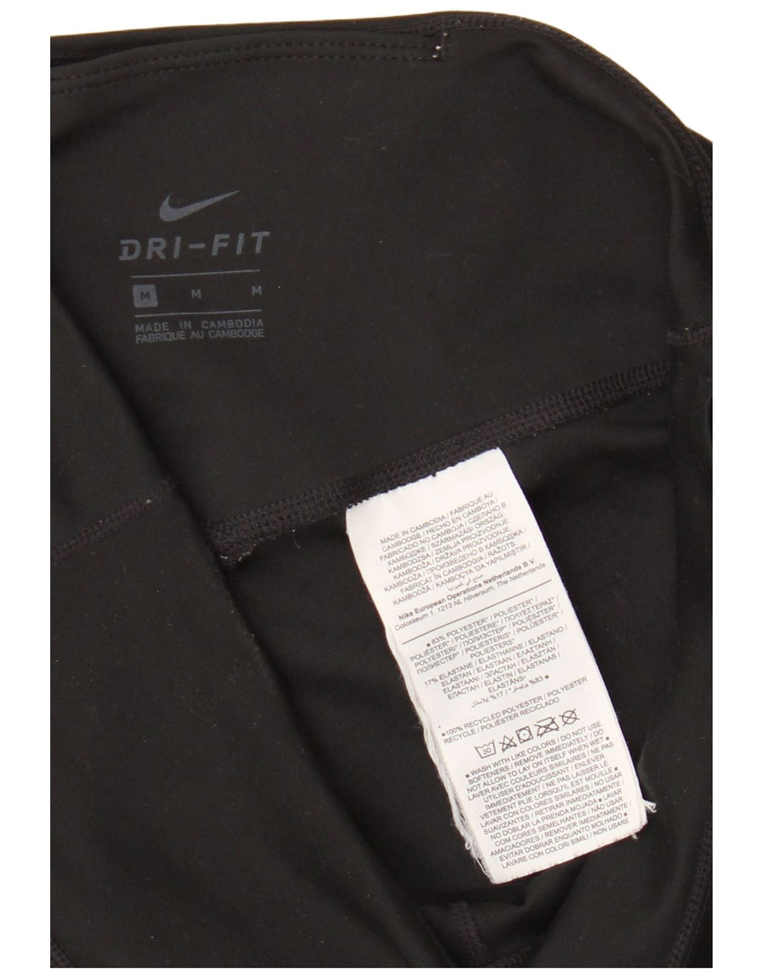 Damskie legginsy Nike Dri Fit UK 14, średni czarny poliester