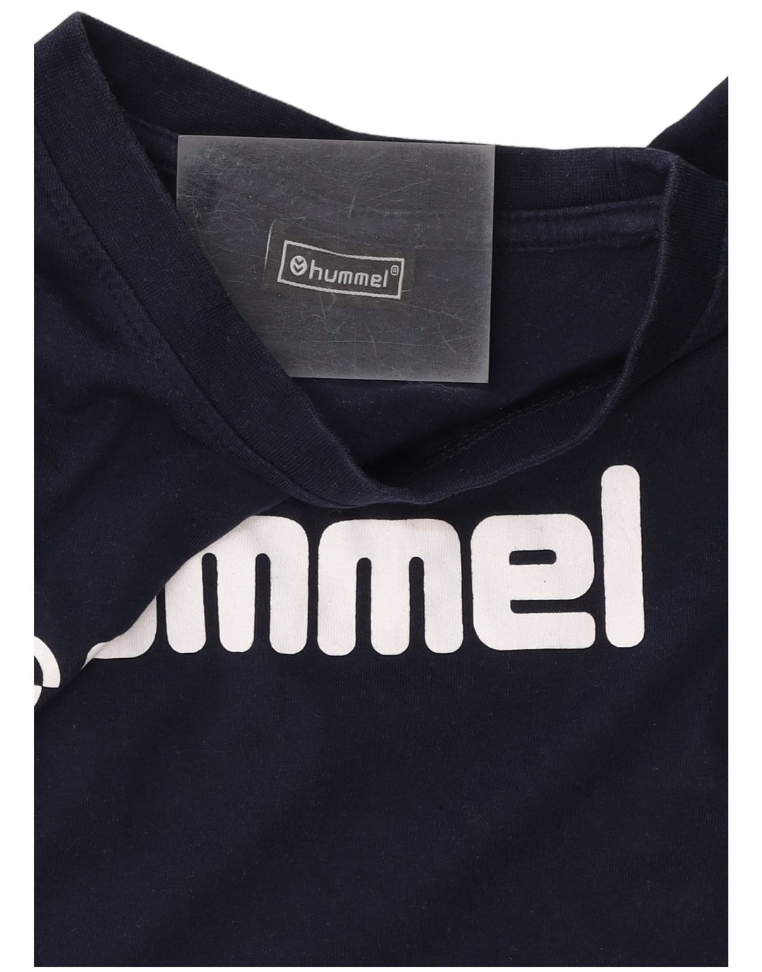 Męska koszulka z grafiką HUMMEL Top, średnia, granatowa, bawełniana