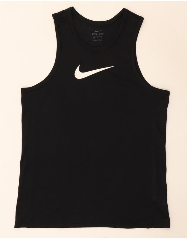 Męska kamizelka z grafiką Nike Dri Fit, średni czarny poliester