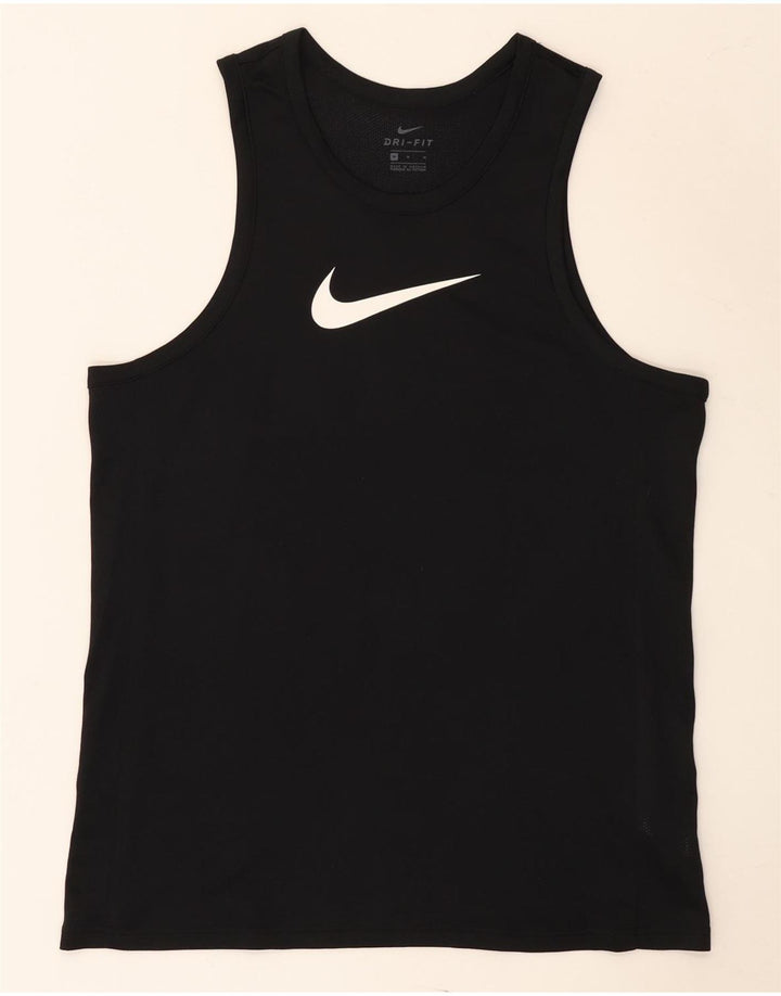 Męska kamizelka z grafiką Nike Dri Fit, średni czarny poliester