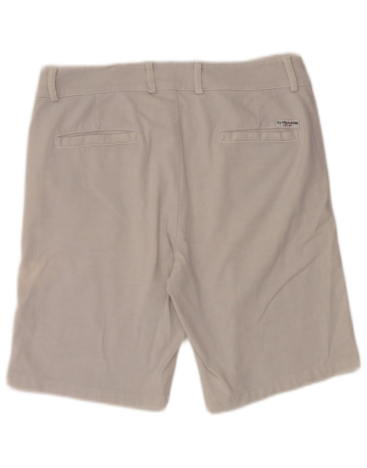 US POLO ASSN. Męskie spodenki Chino W32 Średnia biała bawełna