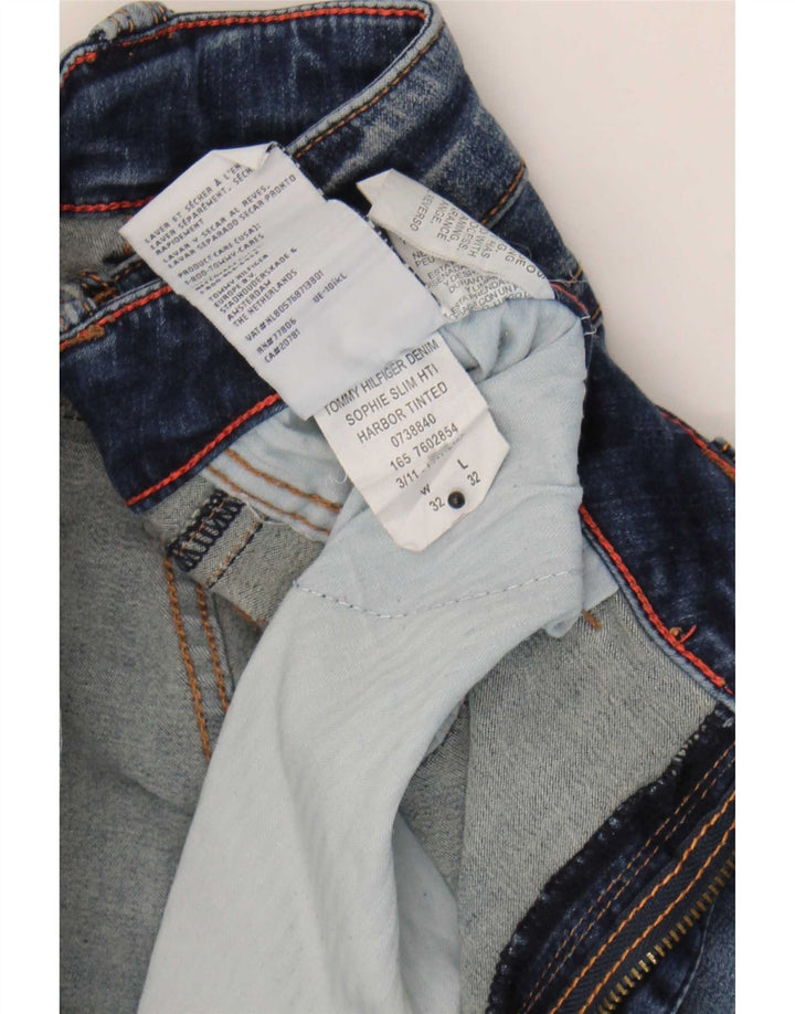 Damskie jeansy slim Tommy Hilfiger W32 L32 Granatowa bawełna