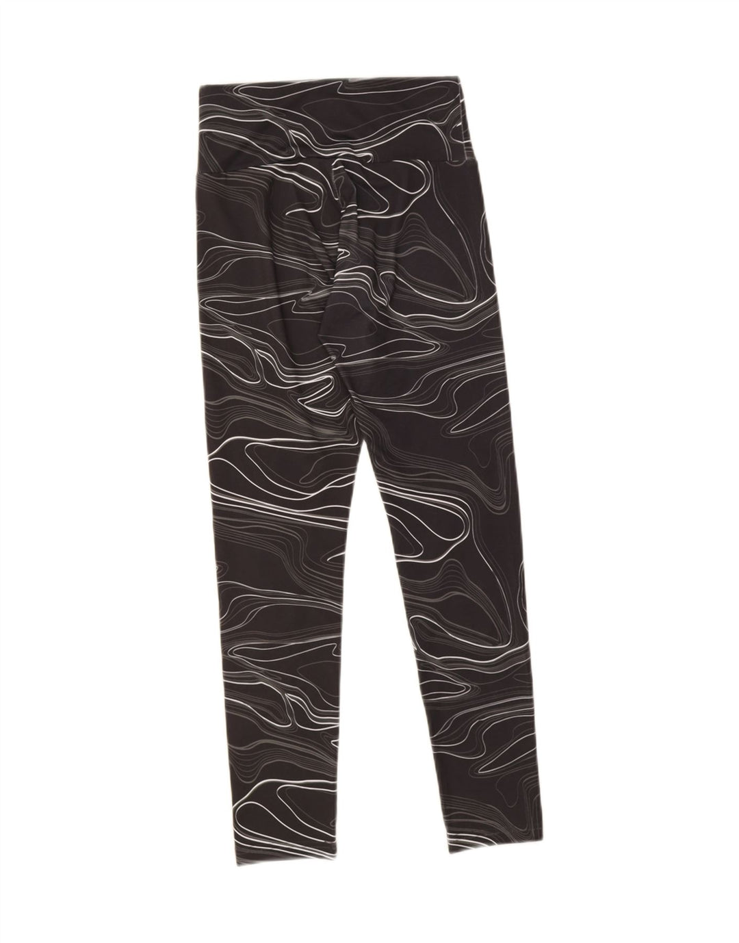 Damskie legginsy Puma z abstrakcyjnym wzorem UK 8, małe czarne geometryczne