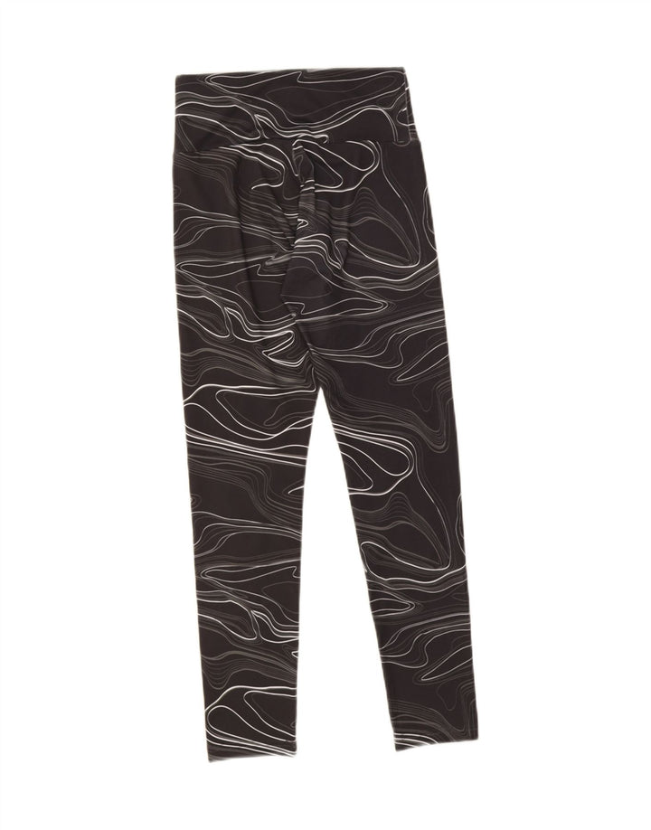 Damskie legginsy Puma z abstrakcyjnym wzorem UK 8, małe czarne geometryczne