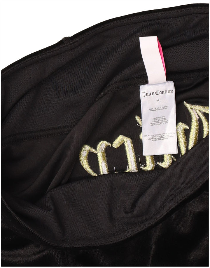 Damskie legginsy Juicy Couture z grafiką welurową UK 12, średni czarny poliester