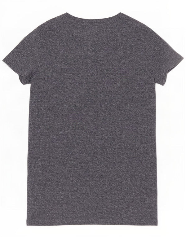 Aeropostale Damska koszulka graficzna Top UK 10 Small Navy Blue Flecked