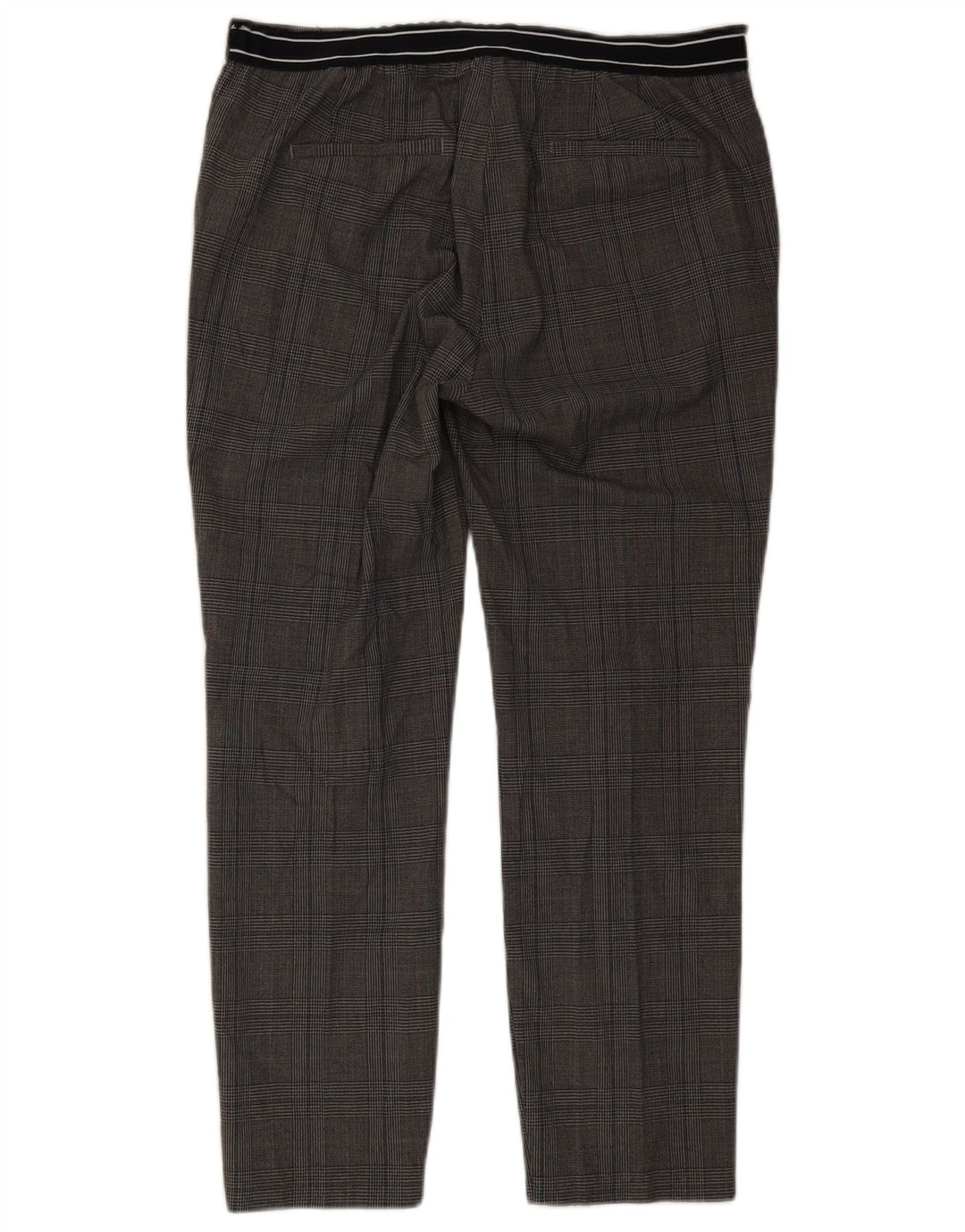 Damskie spodnie chino Zara XL W32 L27 Szara krata, poliester