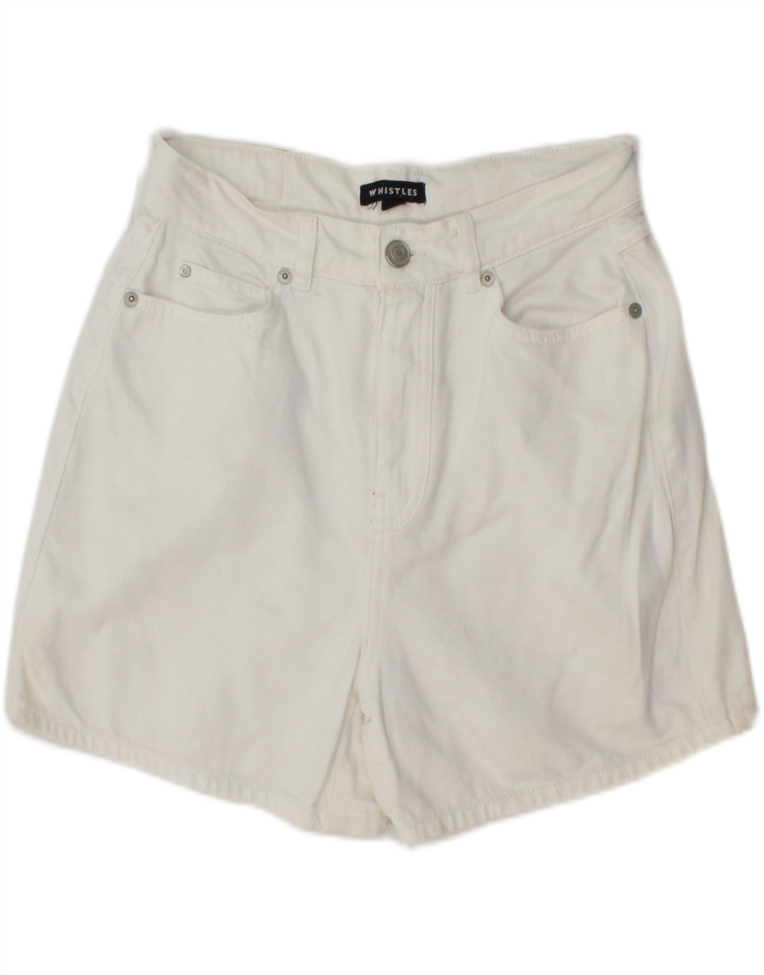 WHISTLES Womens Denim Shorts W27 Small White Cotton Vintage Whistles and Second-Hand Whistles from Messina Hembry 