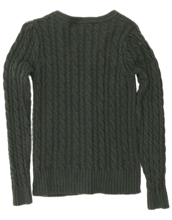 Sweter damski Zara Cardigan UK 12 Średni zielony bawełniany