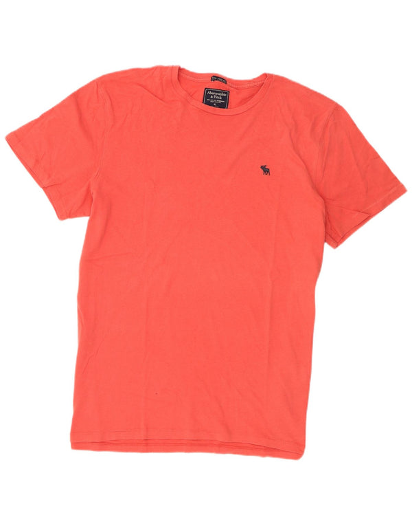 T-shirt męski Abercrombie & Fitch, XL, pomarańczowy, bawełniany