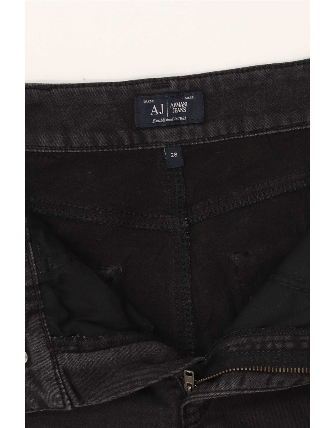 Damskie jeansy Armani W28 L28 czarne