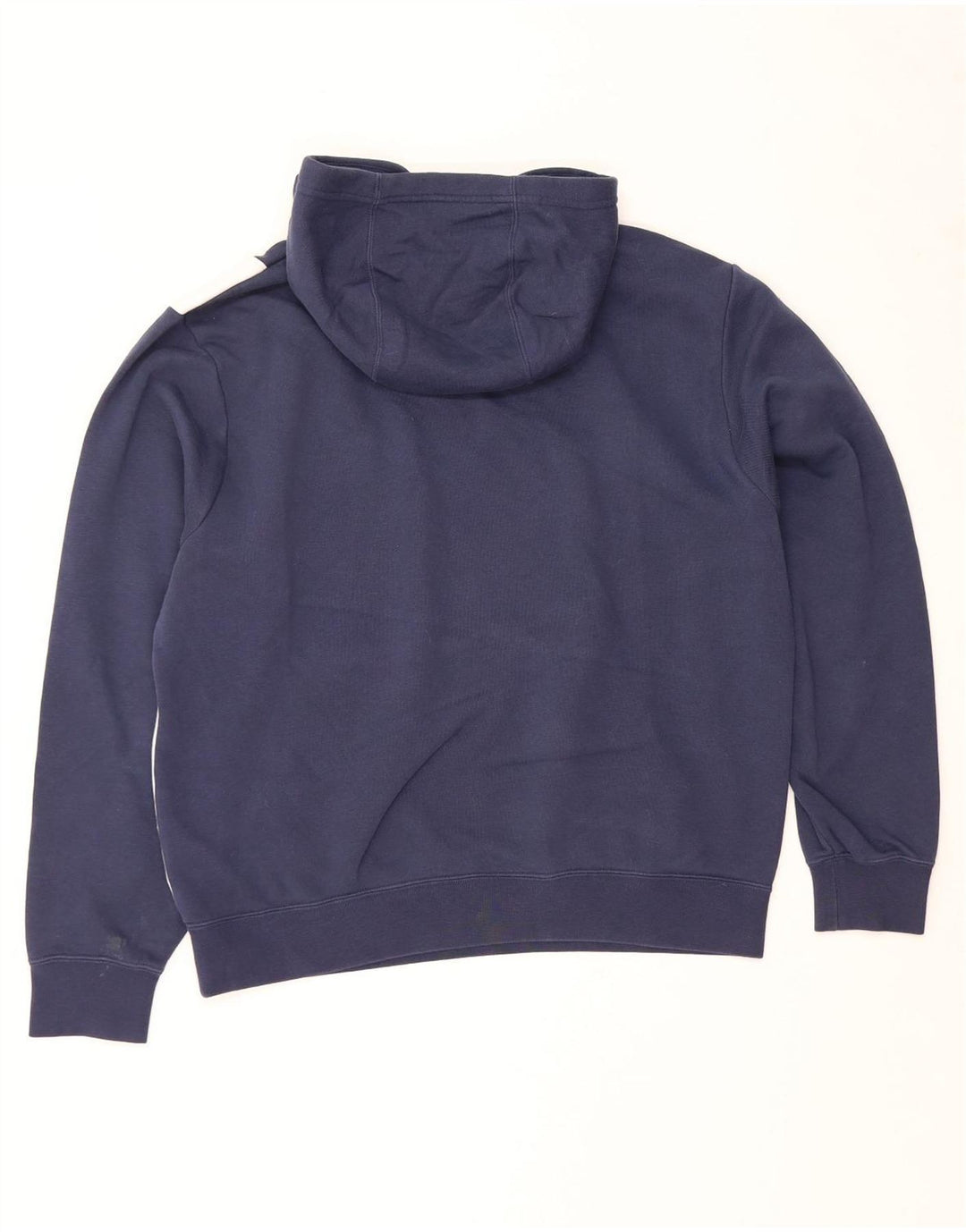 Męski sweter z kapturem NIKE z grafiką, średni granatowy, bawełniany z blokami kolorów