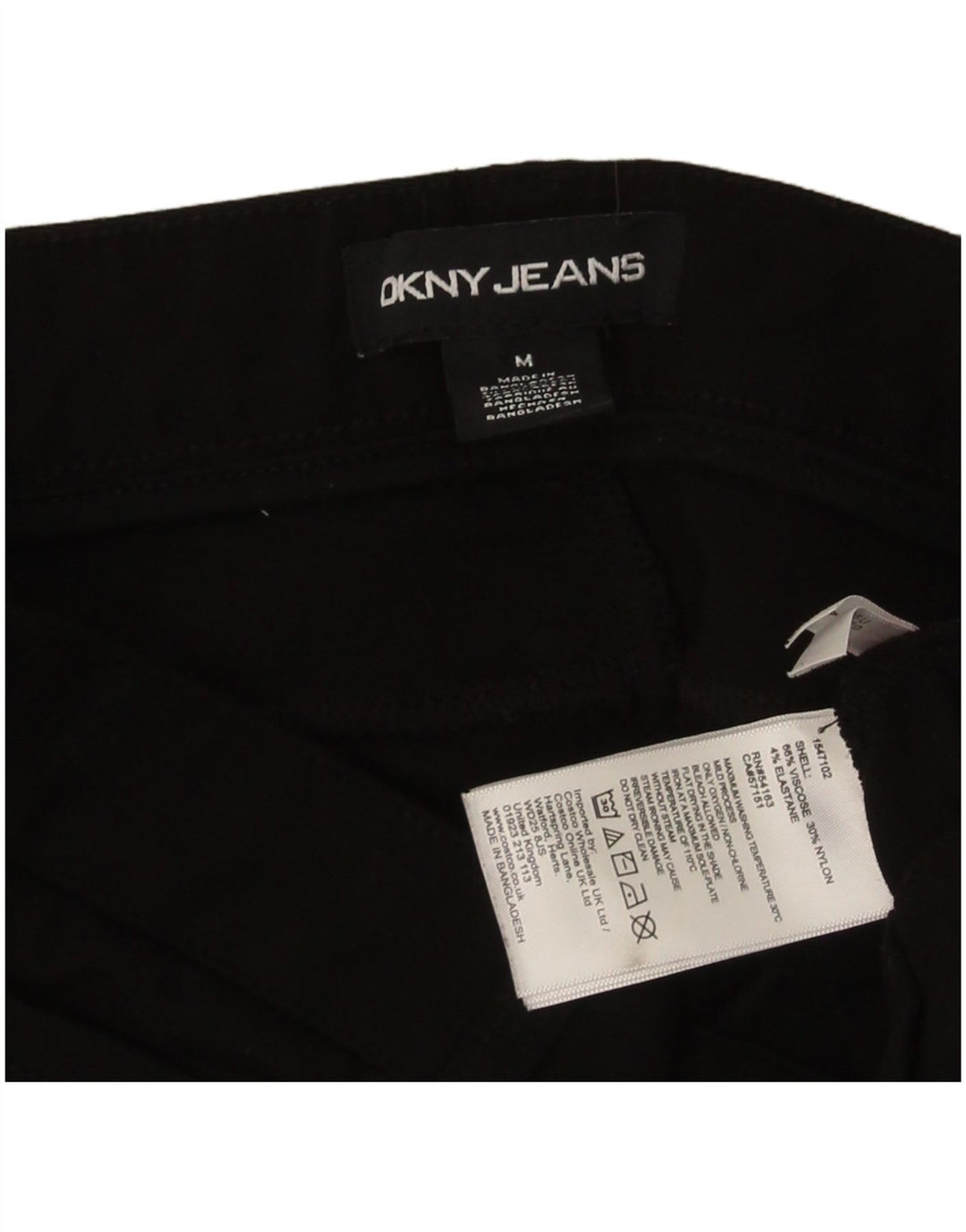 Spodnie damskie Dkny Slim Casual, średnie W30 L28, czarna wiskoza