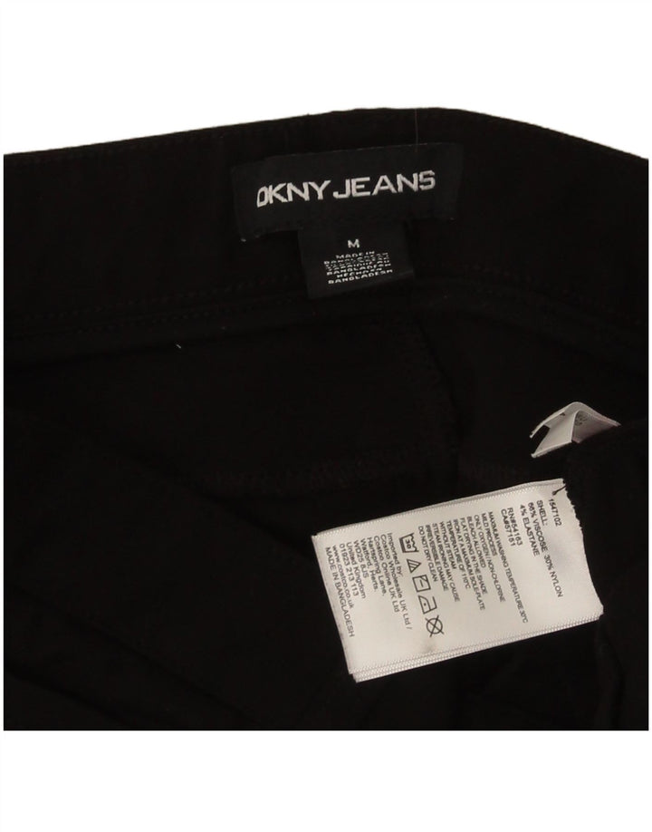 Spodnie damskie Dkny Slim Casual, średnie W30 L28, czarna wiskoza