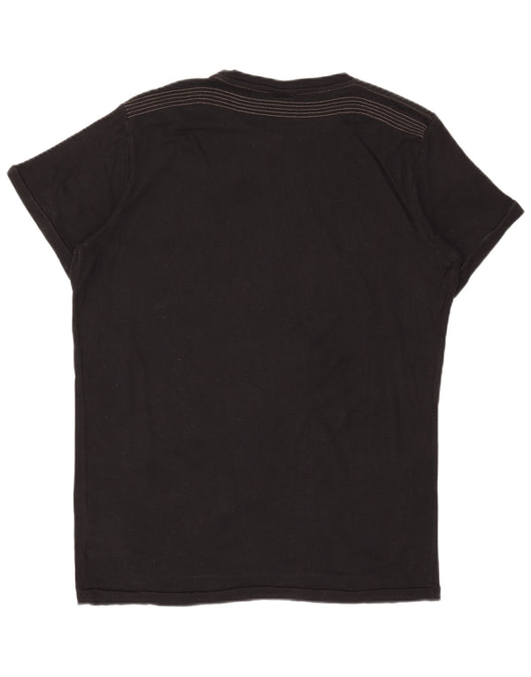 Męska koszulka z grafiką Diesel, góra XL, czarna bawełna