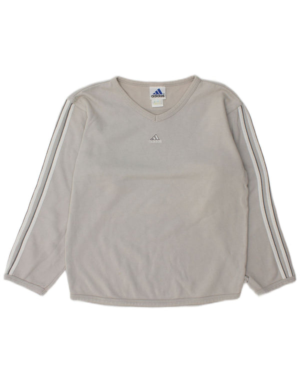 Damska bluza oversize Adidas, UK 10, mała, szara bawełna