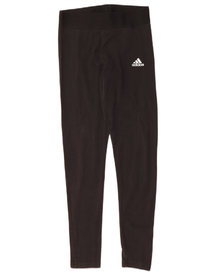 Legginsy damskie ADIDAS UK 8/10, małe, czarne, bawełniane