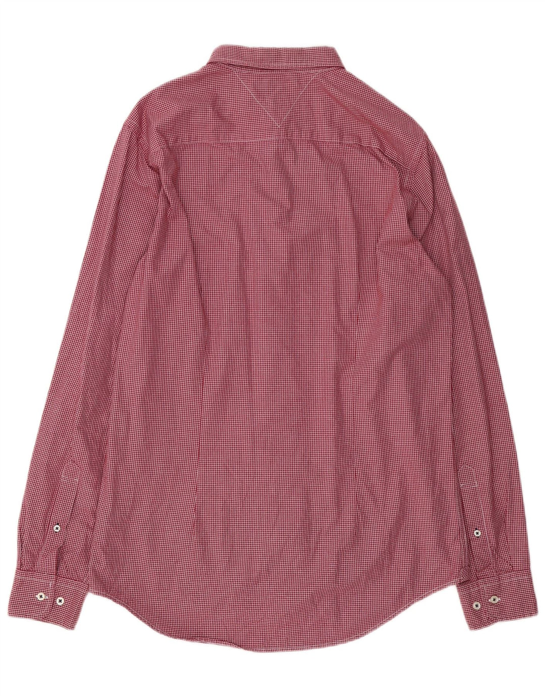 Męska koszula slim fit TOMMY HILFIGER, duża, bawełniana w czerwoną kratę