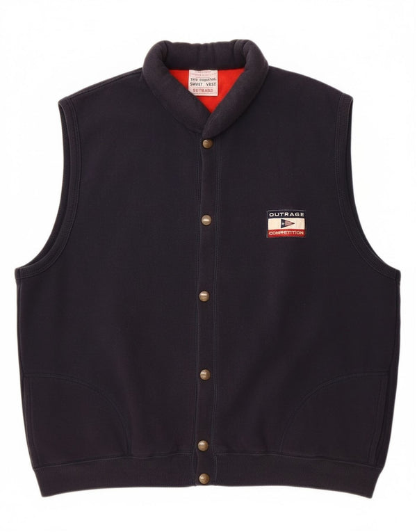 Męska bluza dresowa bez rękawów Outrage, 2XL, granatowa, bawełniana