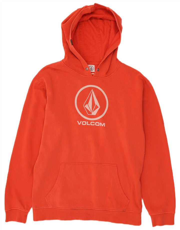 Męski sweter z kapturem Volcom Graphic, duży, pomarańczowy