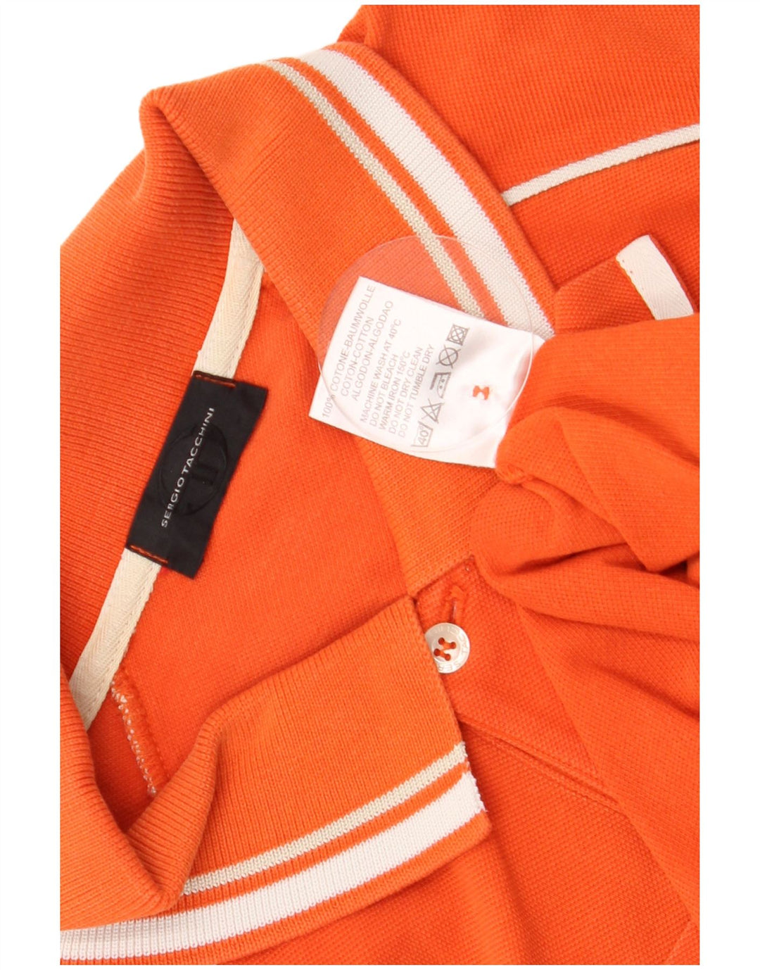 Męska koszulka polo Sergio Tacchini EU 50, bawełna w kolorze średniopomarańczowym