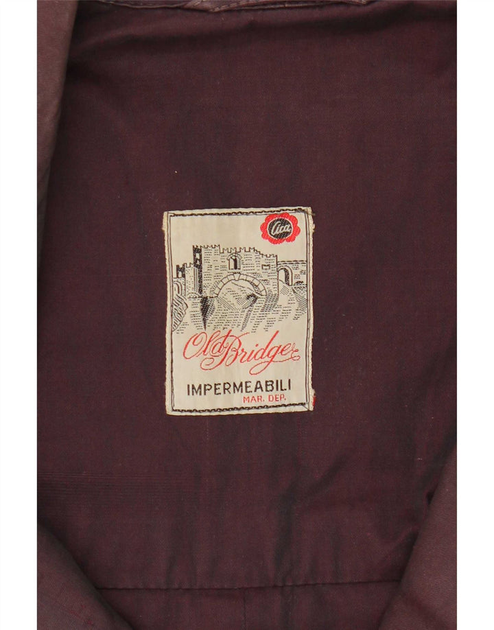 Vintage męski trencz UK 40, duży fioletowy