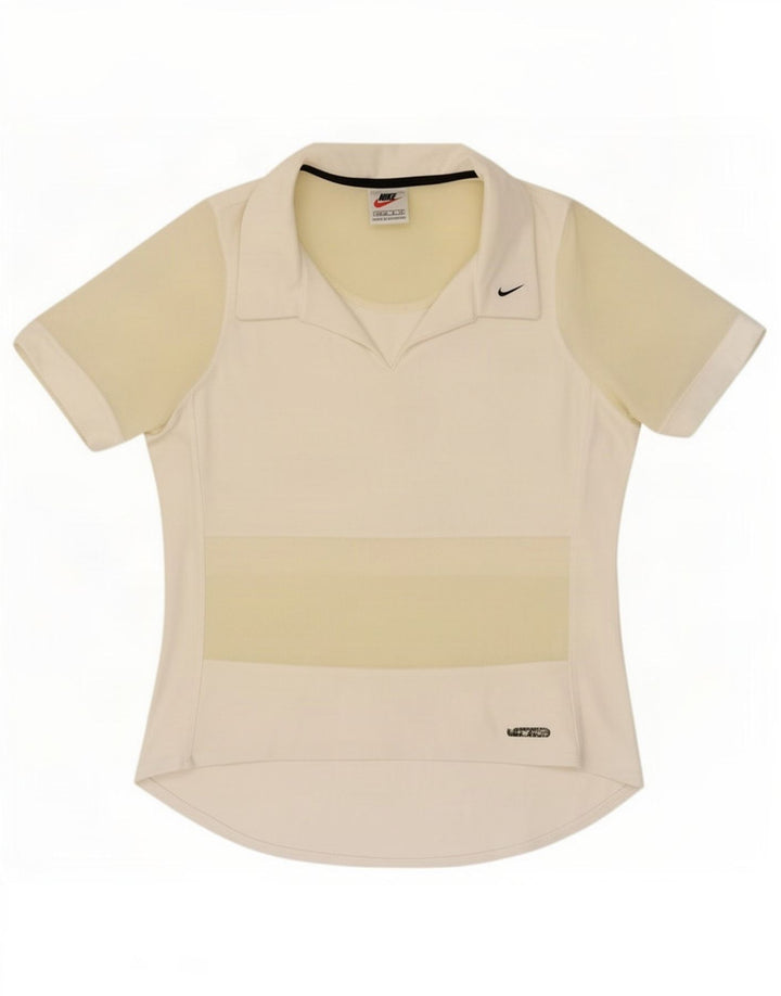 Damska koszulka polo Nike US 8/10, poliester w kolorze średniej bieli