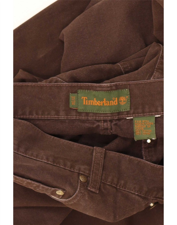 Męskie proste dżinsy Timberland W31 L31 Brązowa bawełna