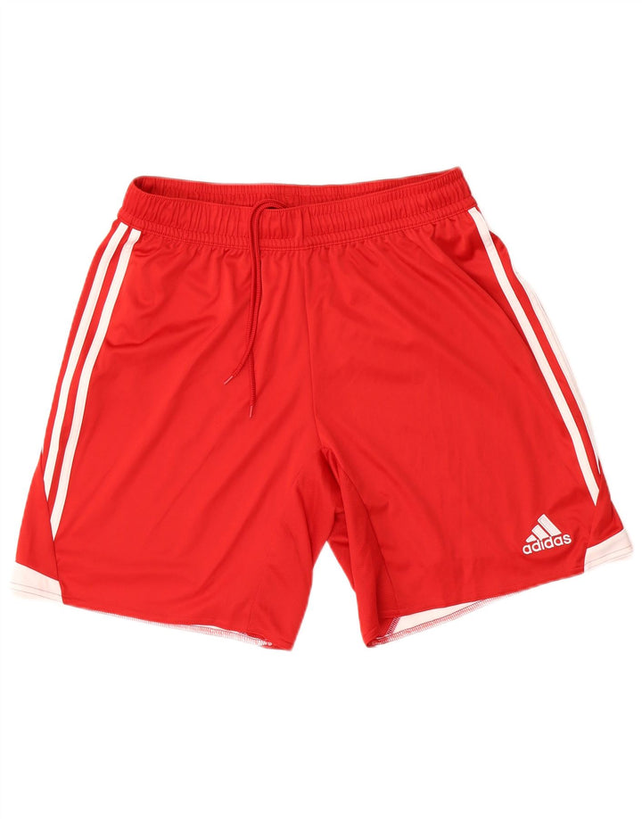 Męskie spodenki sportowe Adidas Climacool, duże, czerwone, z blokami kolorów, poliestrowe