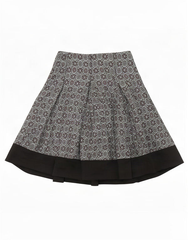 Spódnica damska Reiss w kształcie litery A UK 10 Small W30 Zielona geometryczna bawełna