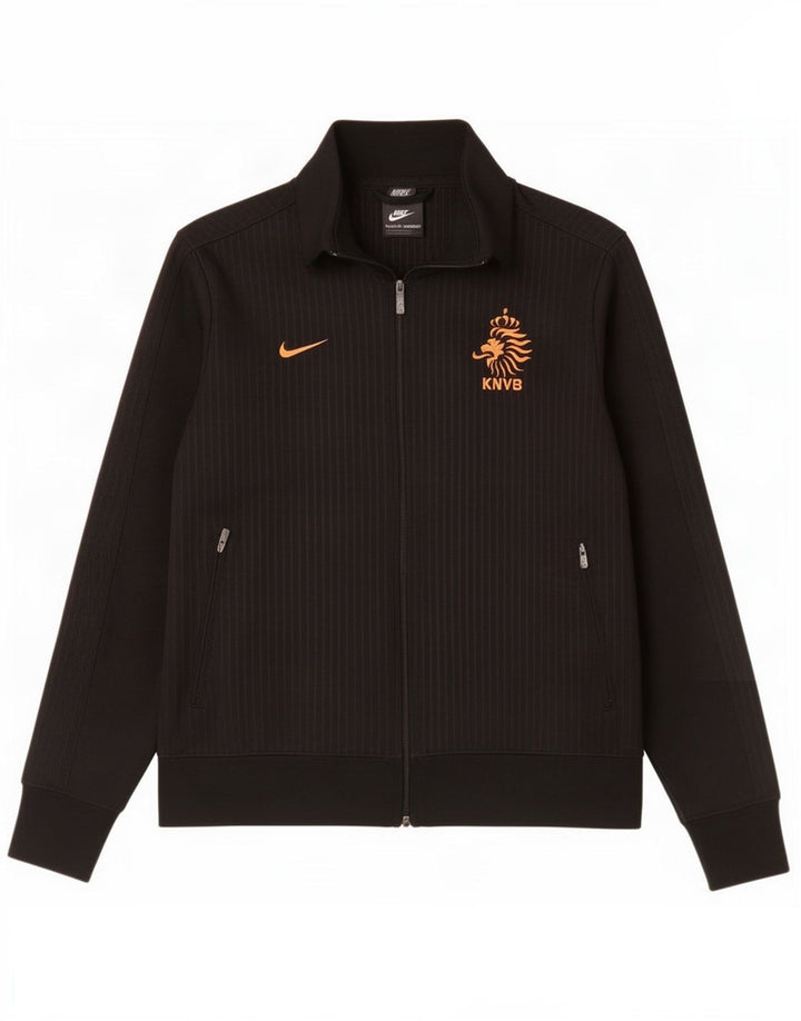 Męska kurtka dresowa Nike KNVB Graphic, duża, czarna, poliestrowa w prążki