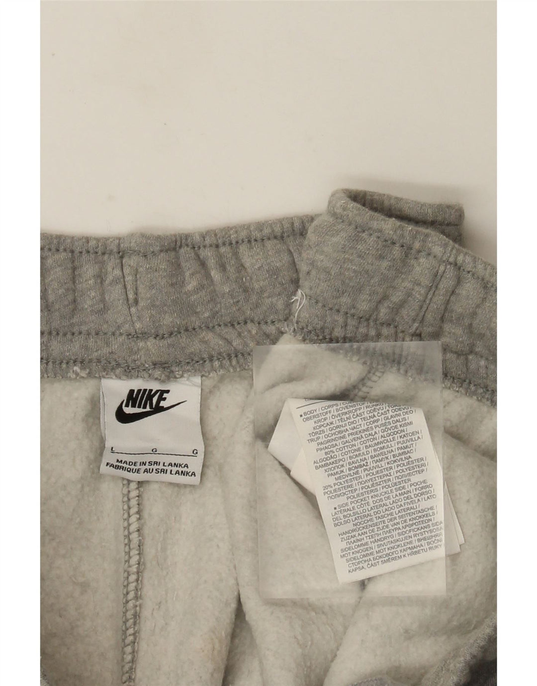 Męskie spodnie dresowe Nike, duże, szare, bawełniane w cętki