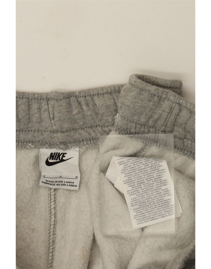 Męskie spodnie dresowe Nike, duże, szare, bawełniane w cętki