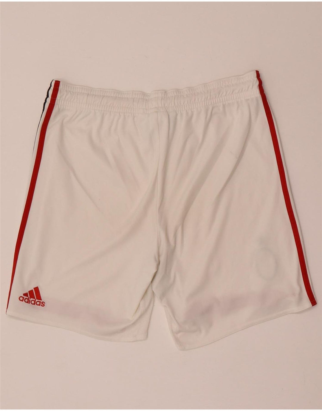 Męskie spodenki sportowe Adidas AC Milan, duże, białe, z blokami kolorów, poliestrowe