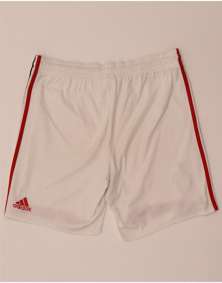 Męskie spodenki sportowe Adidas AC Milan, duże, białe, z blokami kolorów, poliestrowe