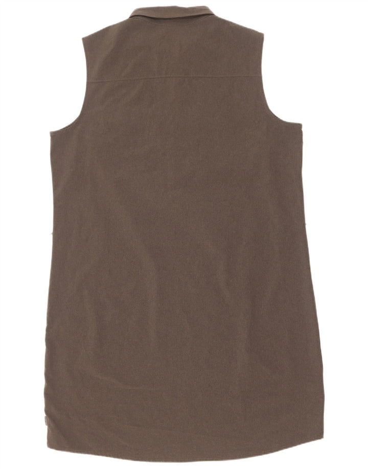 Damska sukienka koszulowa bez rękawów Eddie Bauer UK 18 XL, szary poliester