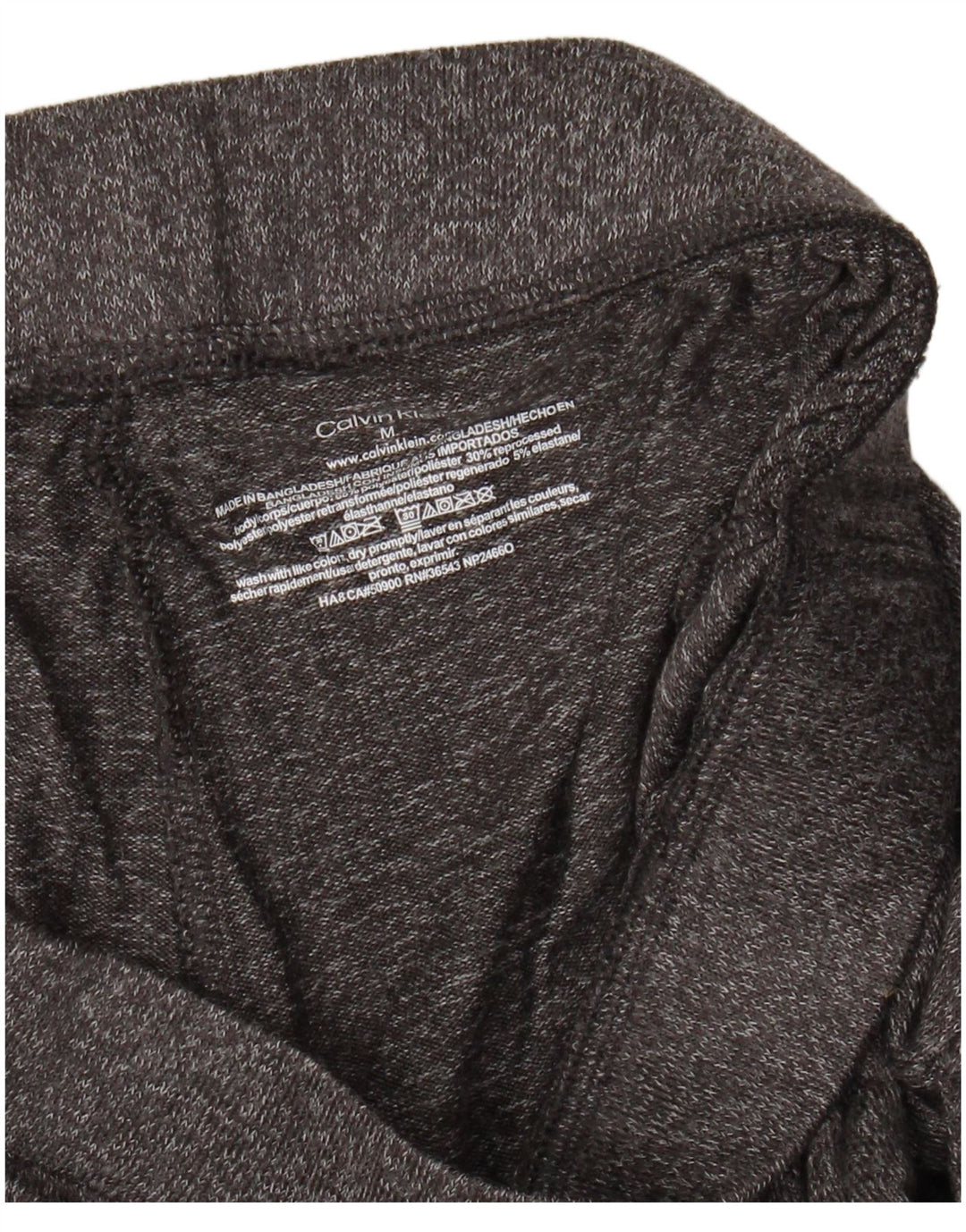 Męskie spodenki sportowe CALVIN KLEIN z grafiką, średnioszare, poliestrowe plamki