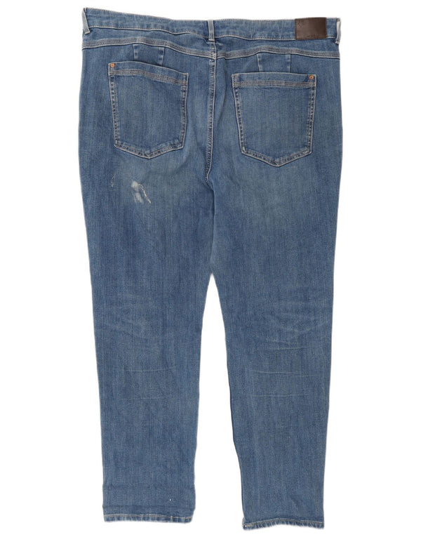 Marks & Spencer Damskie jeansy slim UK 20 2XL W38 L27 Niebieskie bawełniane