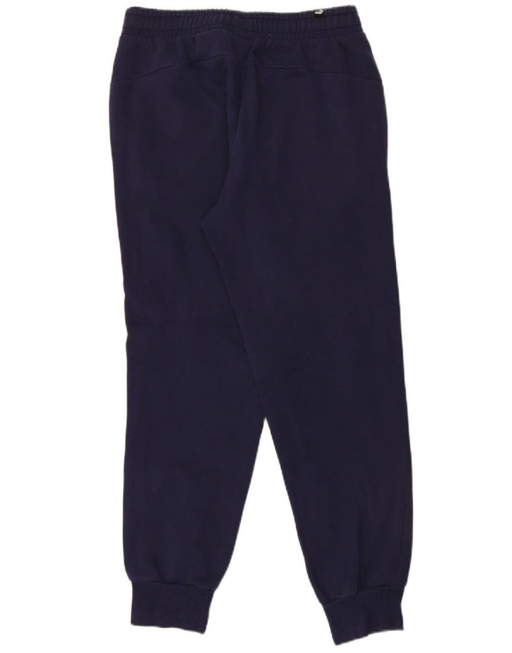 PUMA Mens Tracksuit Trousers Joggers Medium  Navy Blue Cotton
