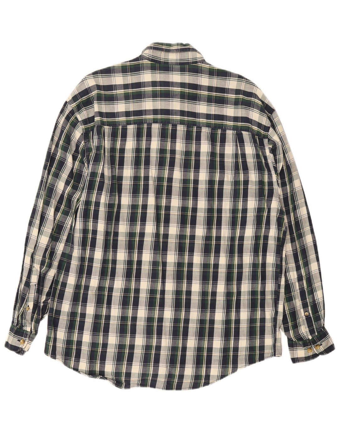 Koszula flanelowa męska Eddie Bauer, bawełniana, w średnią granatową kratkę