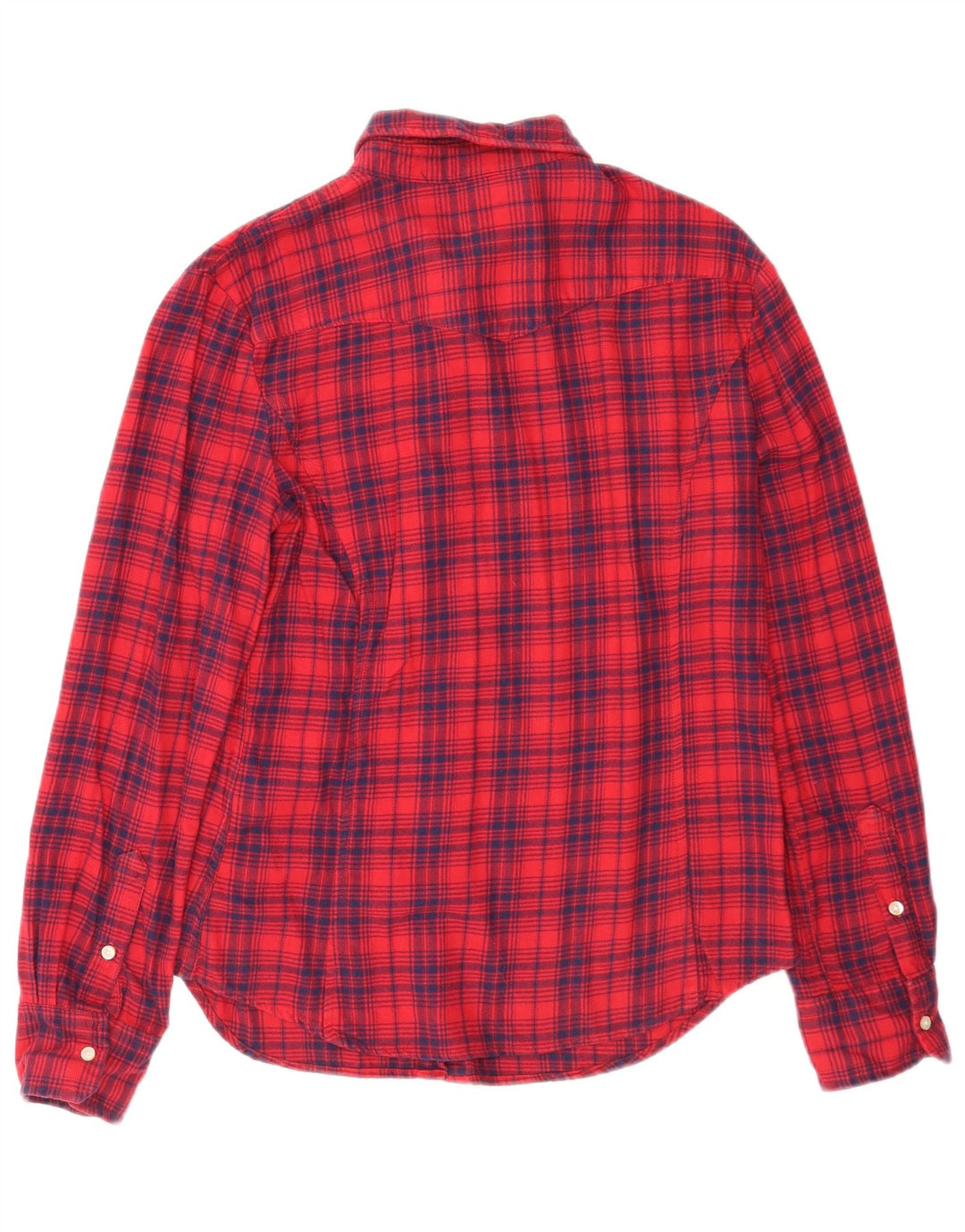 Damska koszula flanelowa Levi's UK 14, duża, bawełniana w czerwoną kratę