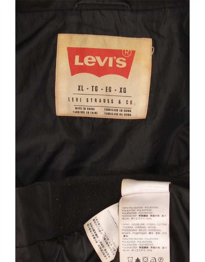 Męska kurtka bomber z kapturem Levi's UK 42 XL Czarny Poliester