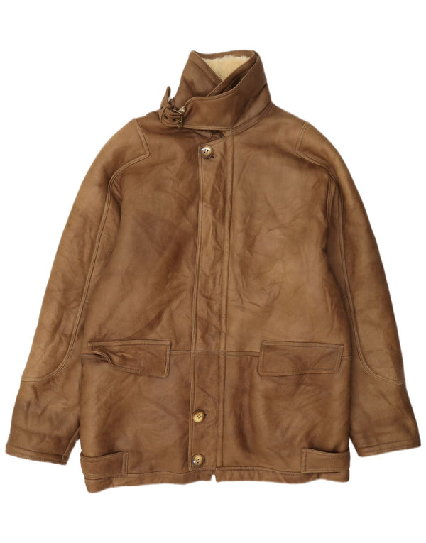 Vintage męska kurtka shearling IT 50 Large Beige