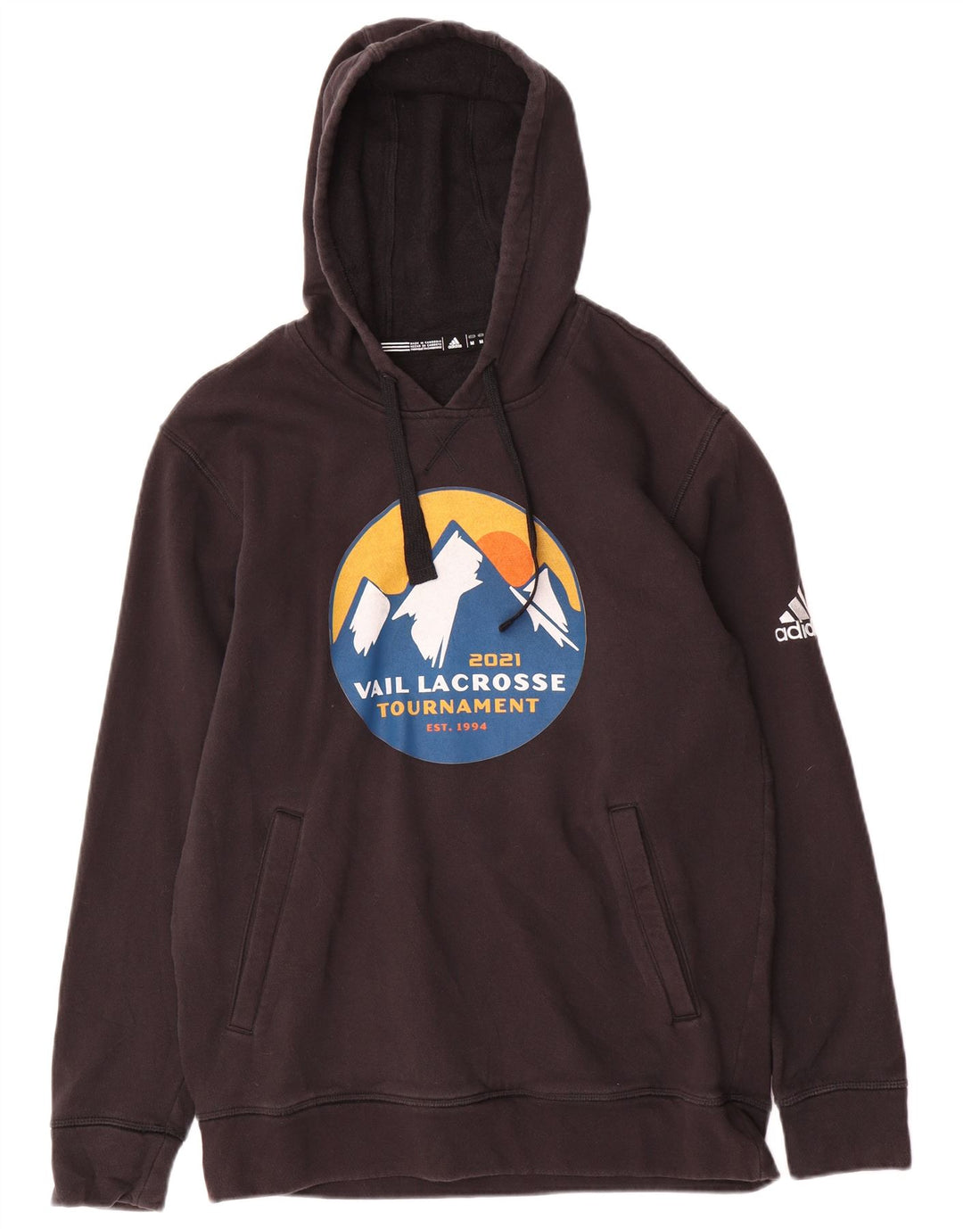 Męska bluza z kapturem Adidas Graphic, średnia czarna
