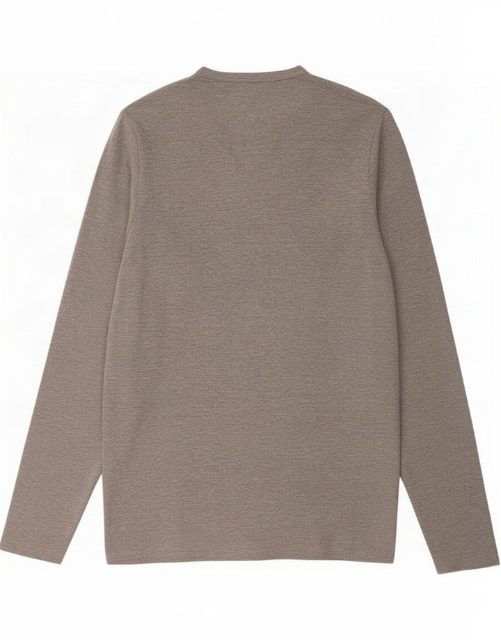 Jack & Jones Męski top z długim rękawem, średnioszary, nakrapiany, bawełniany