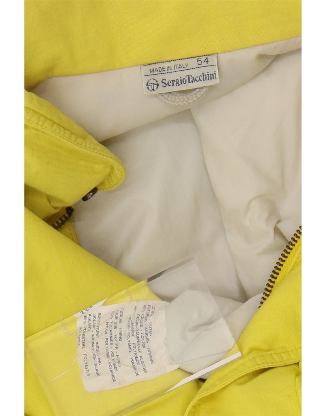 Męska kurtka narciarska SERGIO TACCHINI z kapturem IT 54 2XL Żółta, bawełniana
